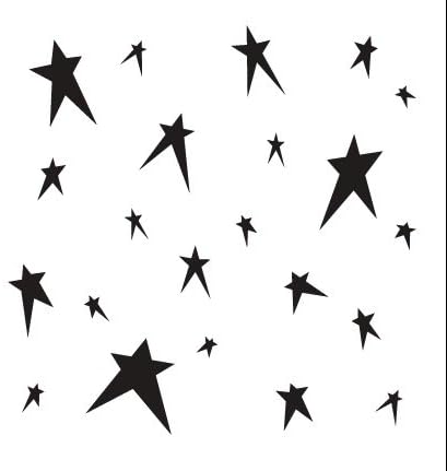 סטנסיל כוכבים מאת Studior12 | אמנות דפוס פרימיטיבית - תבנית Mylar לשימוש חוזר | ציור, גיר, מדיה מעורבת | שימוש ליומן, DIY DIED DEKER - STCL617